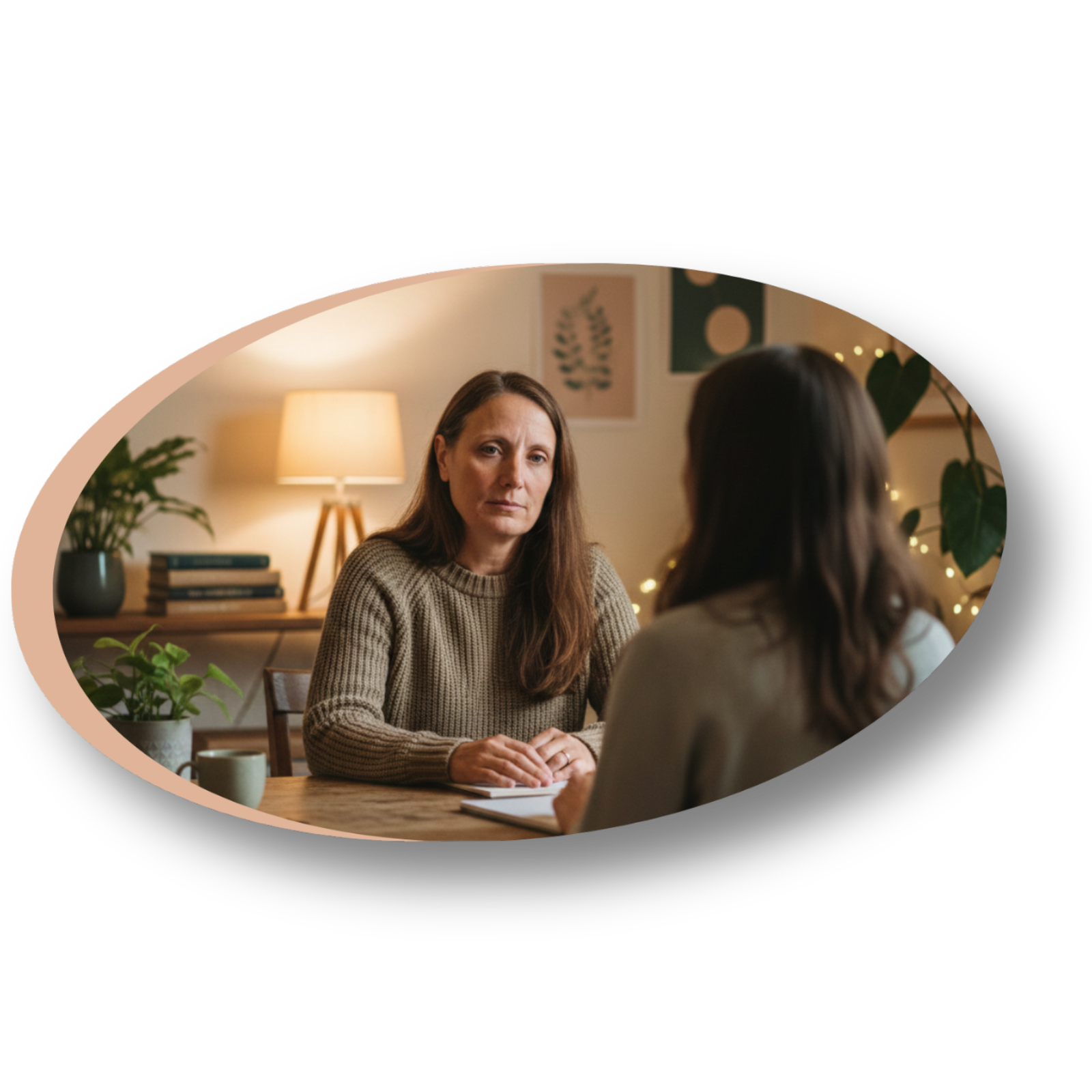 Choisir thérapeute énergéticien : Chantal Deloy et sa patiente démontrent l'importance de l'écoute et de l'éthique à Magnières, Lorraine.