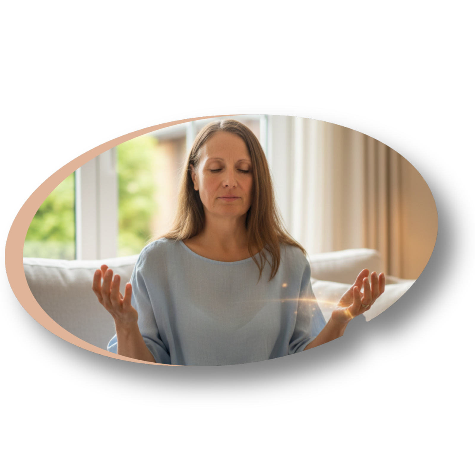 Chantal Deloy de Solune Harmonie effectuant une séance de soin énergétique à distance pour un client du Grand Est.