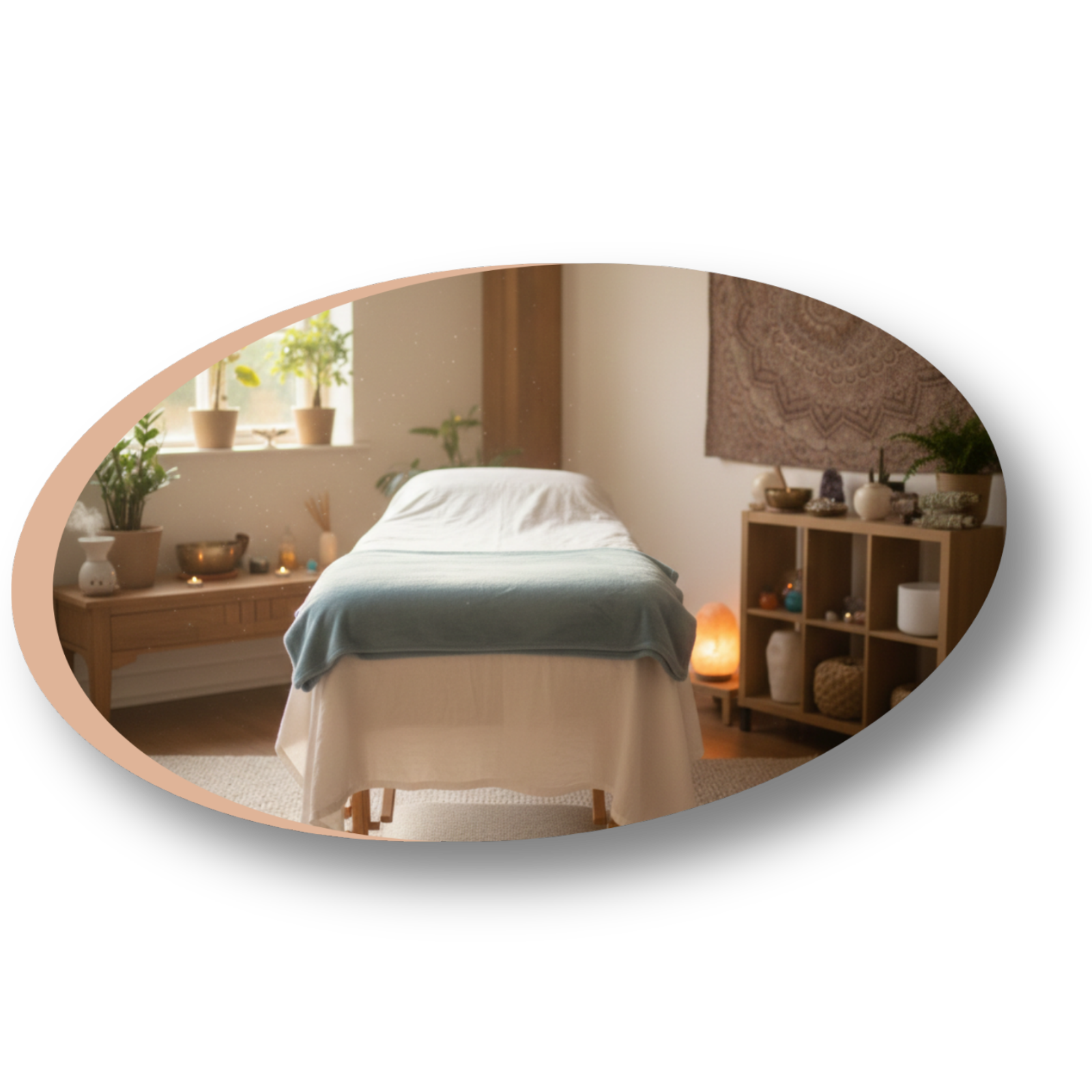 Salle de soin de Solune Harmonie à Magnières, dédiée au bien-être corps esprit.