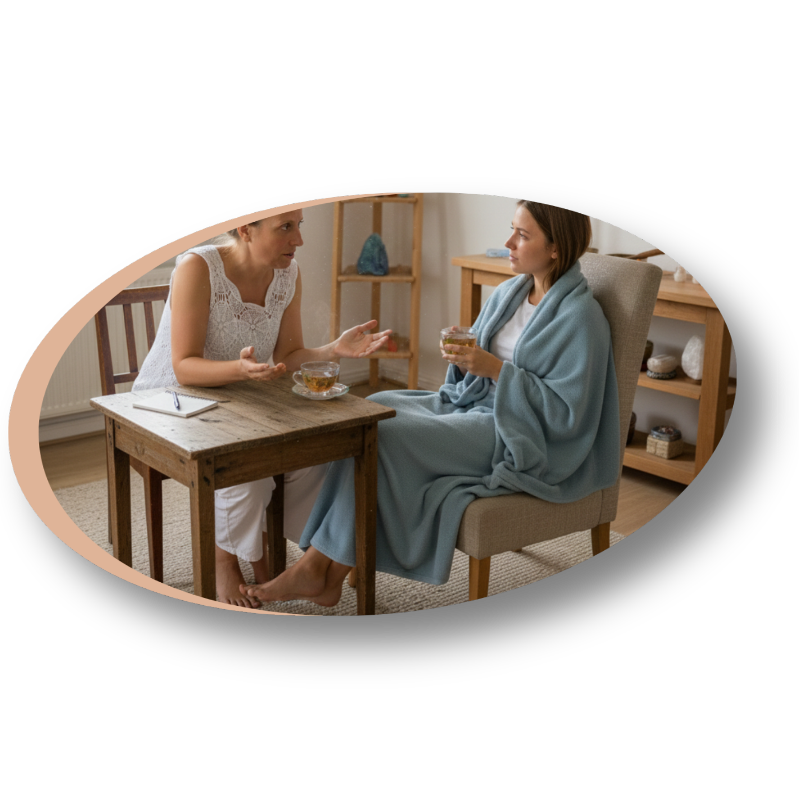 Infographie des bonnes pratiques après un soin énergétique corps esprit (eau, repos).